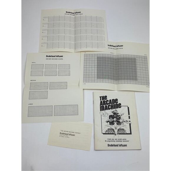 1982 The Arcade Machine For Apple II Floppy Disk + Manual + Worksheets + Folder - Picture 3 of 6